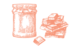 chocolate and peanut butter illustration